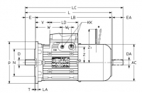 Двигатель HBF 132S 4 230.400-50 B5 SEIMEC