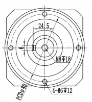 DAE090-025-S2-P2 / Siemens 1FK7044 (80-100-M6-19-40) редуктор